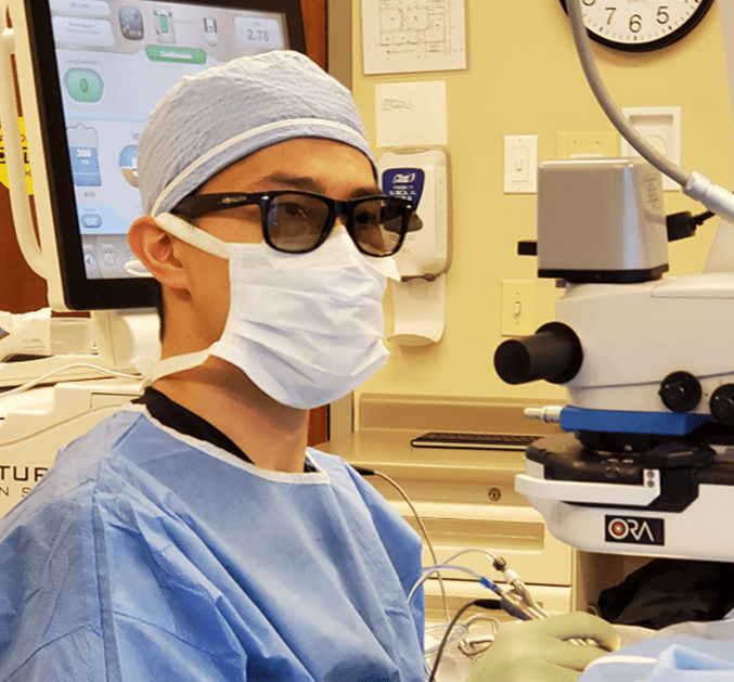 Dr. Ling wearing black sunglasses