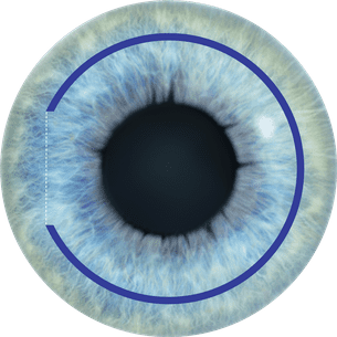 3D image of a blue eyeball
