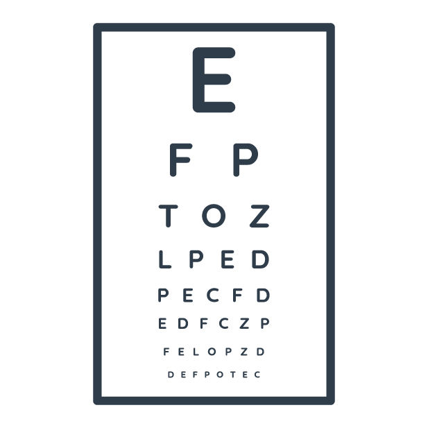 Blue eye exam chart