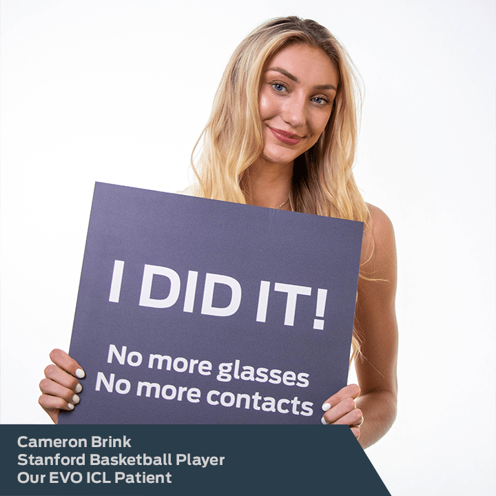 Laser Eye Center of Silicon Valley EVO ICL patient, Cameron Brink: Stanford Basketball Player