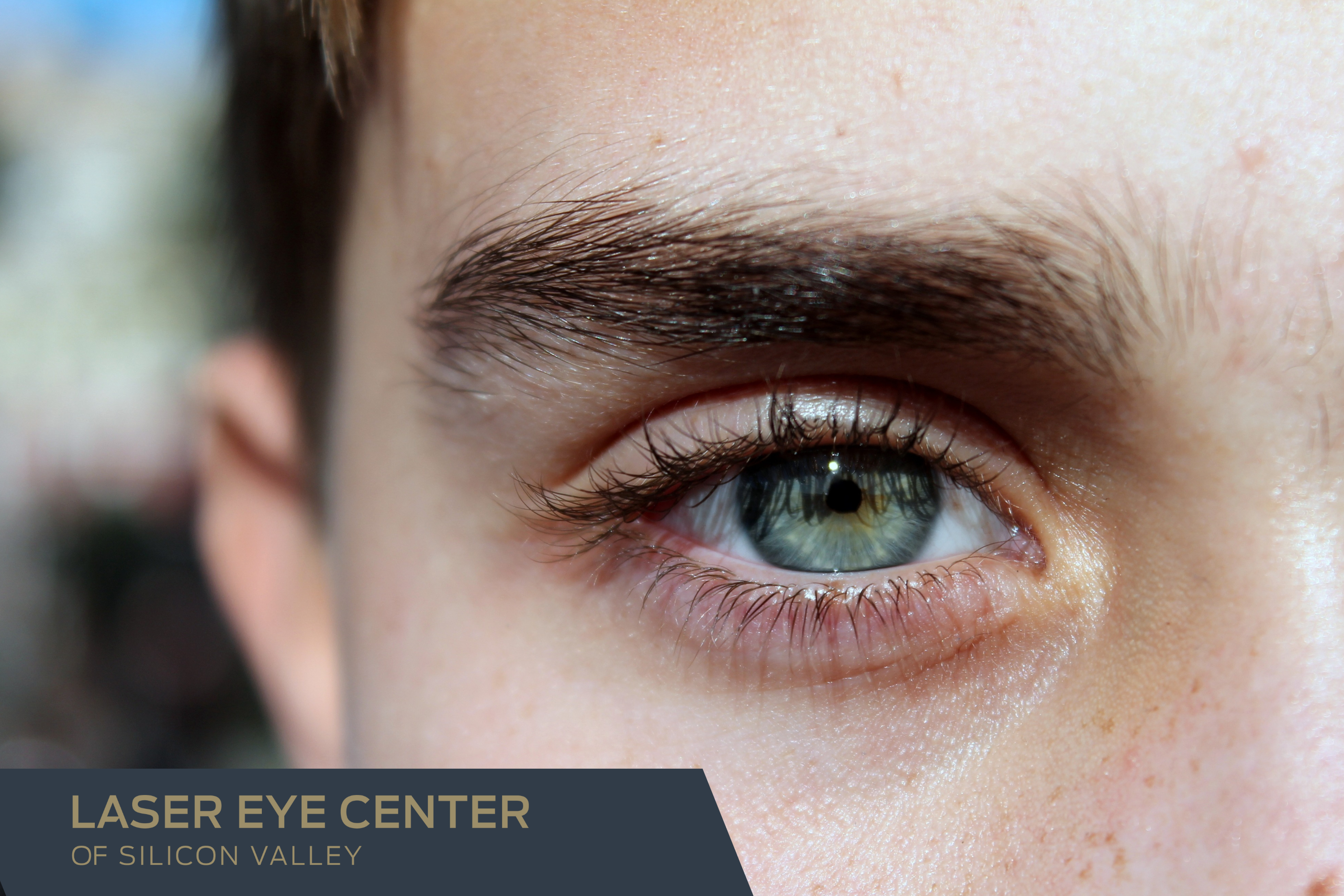 Close up of a man's green eyes for Modern Vision Correction Webinar: July 19, 2024