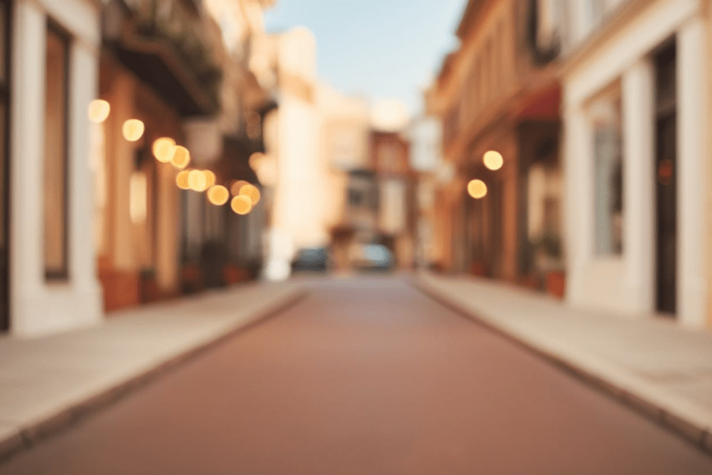 Blurry street view